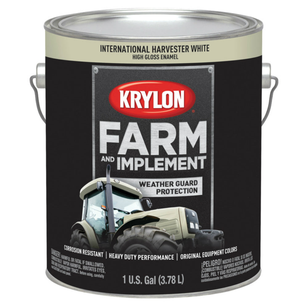 Krylon K01980000 Farm & Implement Paint, Intl Hrvstr White, 1 Gallon