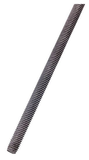 Stanley N825-004 Coarse Galvanized Threaded Steel Rod, 3/8"-16X6'