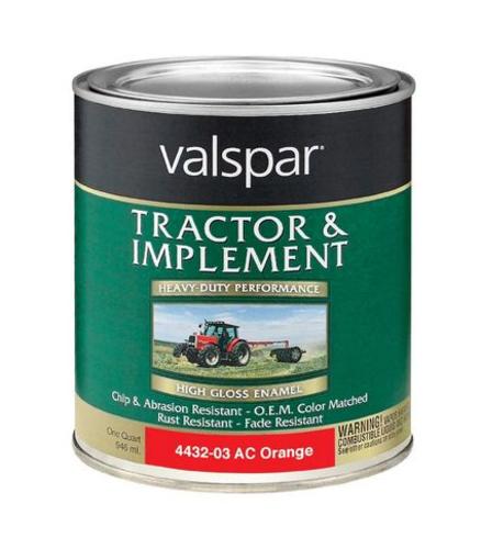 Valspar 018.4432-03.005 Tractor and Implement Paint, Allis Chalmers Orange, 1 Quart