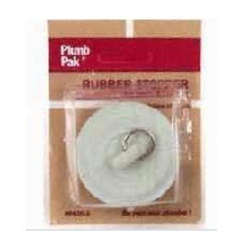 Plumb Pak PP22003 Rubber Sink Stopper, 1" To 1-3/8", White