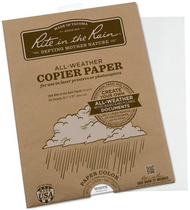 Rite in the Rain 8511-50 All-Weather Copier & Laser Paper, 8-1/2" x 11"