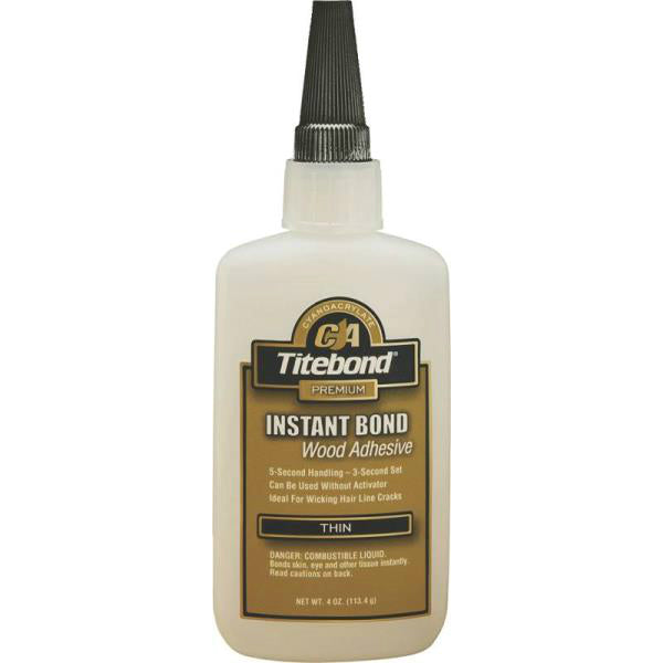 Titebond 6202 Instant Bond Thin Wood Adhesive, 4 Oz, Clear