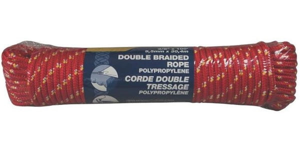 Ben-Mor 60237 Diamond Braided Polypropylene Rope, 3/8" x 100&#039;, Varied