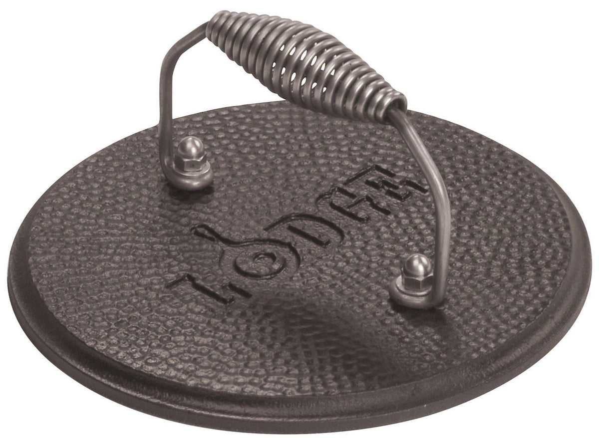Lodge LGPR3 Cast Iron Round Grill Press, 7-1/2"