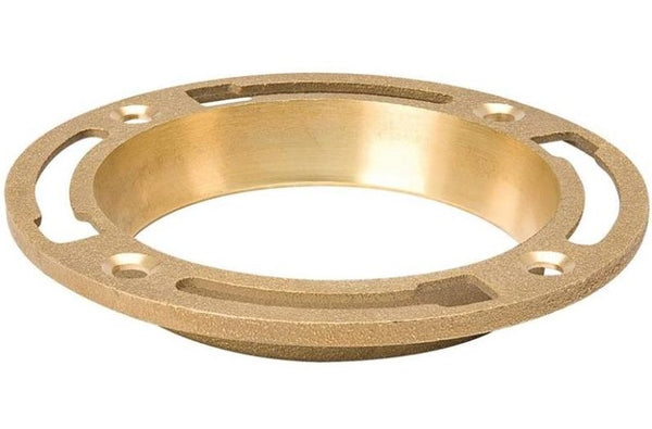 Mueller 152-001 Deep Closet Floor Flange, Brass, 4"