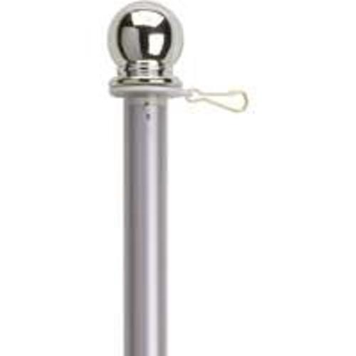 Valley Forge 60731 Brushed Aluminum Pole With Ring, 1" x 5-Feet