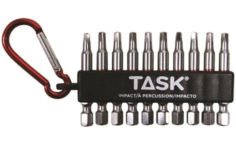Task Tools T67919 Robertson Impact Drill Bits, 10 Piece