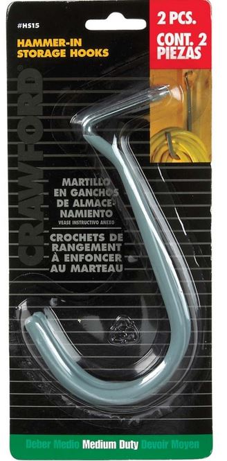 Crawford HS15 Hammer-In Storage Hook, 2-1/2"