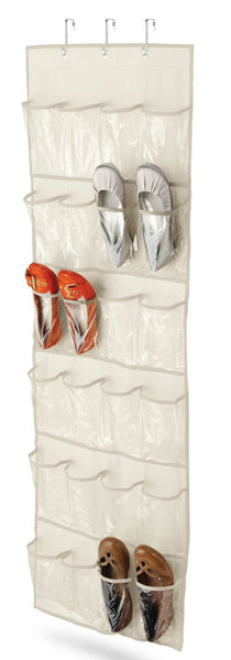 Honey Can Do SFT-01256 24-Pocket Shoe Organizer, Beige
