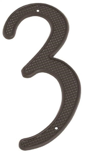 Prosource N-013-PS House Numbers # 3, Black Finish, 4"