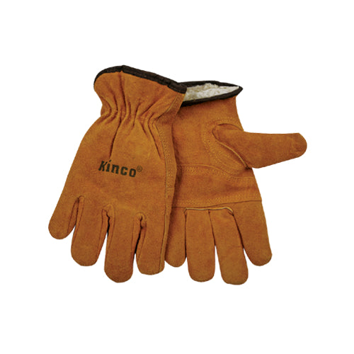 Kinco 51PL-L Lined Split Cowhide Leather Driver Gloves, Large