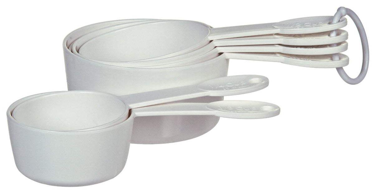 Progressive BA-3518 Measuring Cups, White, Set of 6