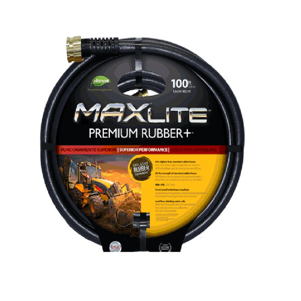 Swan SGC58100 Maxlite Premium Rubber Hose, Black, 100&#039;