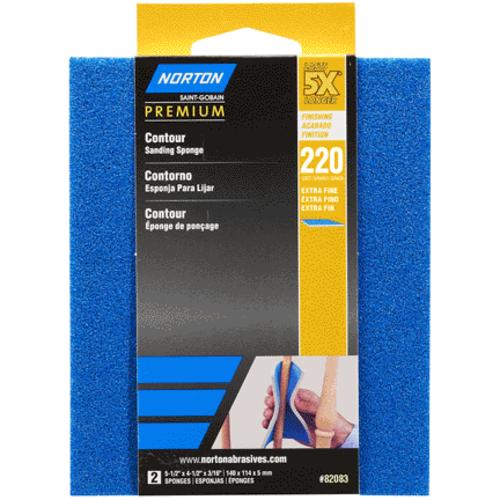 Norton 07660782083 5X Contour Sanding Pads Extra Fine, 220 Grit