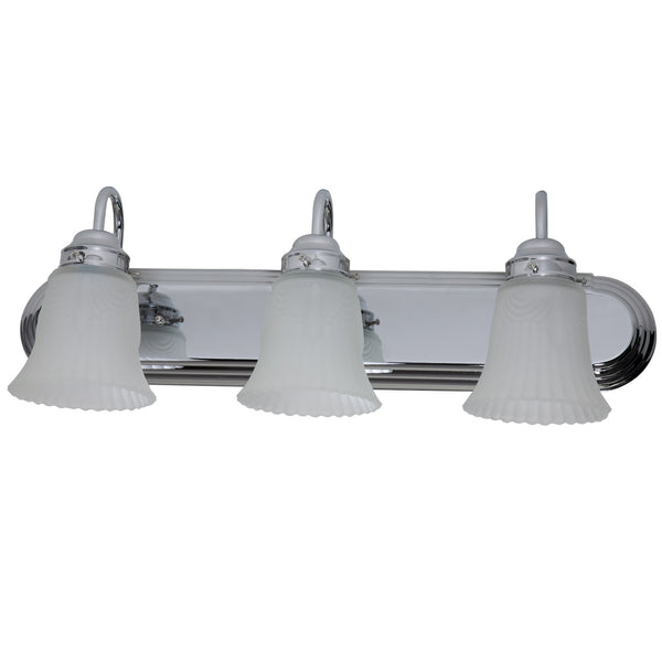 Boston Harbor RF-V-028-CH Three Light Vanity Wall Fixture, Chrome