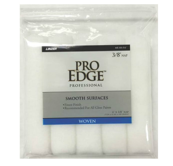Linzer MR 101-5 6IN Pro Edge Mini Woven Roller Cover Set, 6" X 3/8" NAP