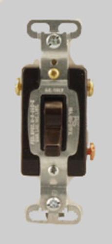 Cooper Wiring CS315B-BOX 3-Way Commercial Grade Toggle Switch, 15 Amp, Brown