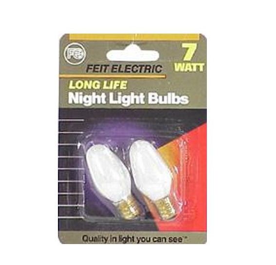 Feit Electric BP7C7/W Incandescent Night Light Bulb, 7 Watts, 120 Volt