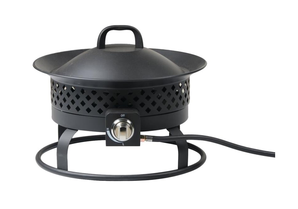 Seasonal Trends 50170 Patio Fire Pit, Portable, Black, 18.5"