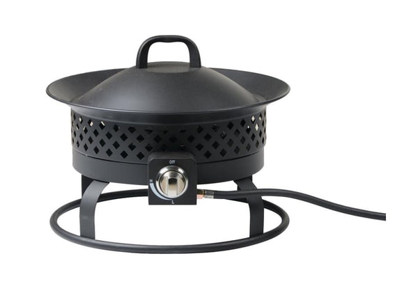 Seasonal Trends 50170 Patio Fire Pit, Portable, Black, 18.5"