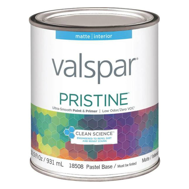 Valspar 18508 Pristine Matte Interior Latex Wall Paint, Pastel Base