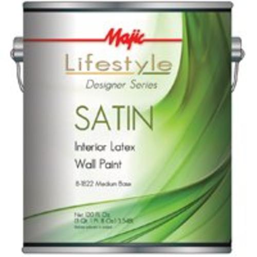 Yenkin Majestic 8-1822-1 Majic Satin Wall Paint, Med Base