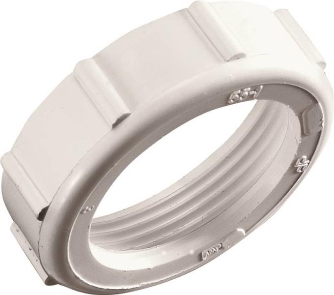 Plumb Pak PP20956 Slip Joint Nut With Washer, Plastic, White, 1-1/4"
