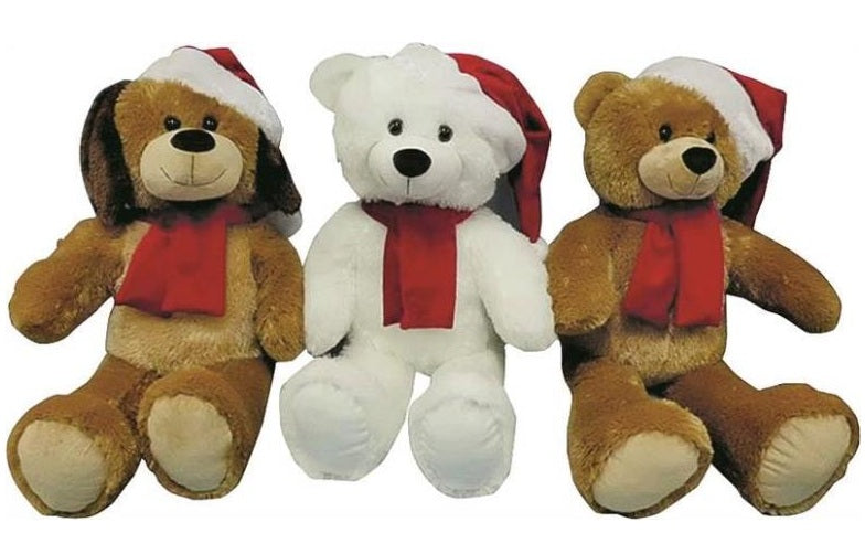 Holiday Basix 28309/28103 Christmas Bear, 30" H , Assorted Colors