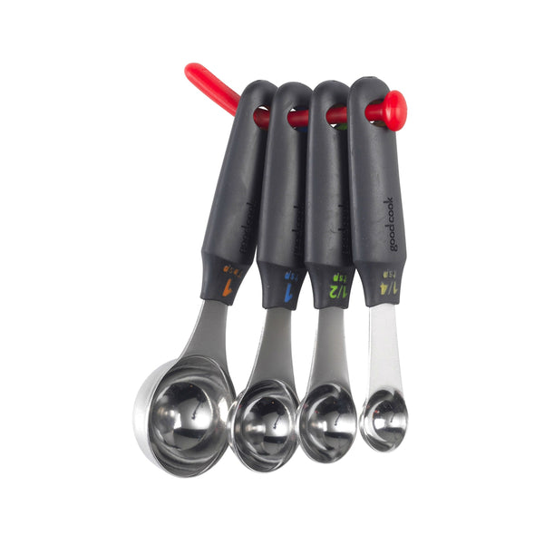 Good Cook 20409 Touch 4-Piece Measuring Spoons Set, Stainless Steel