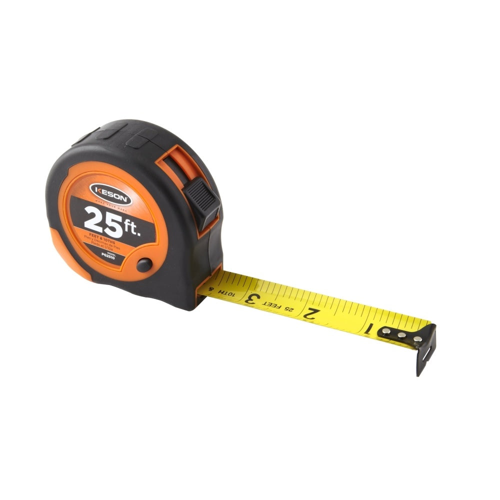 Keson PG2510 Economy Tape Measure, Steel, 1 Inch X 25 Feet
