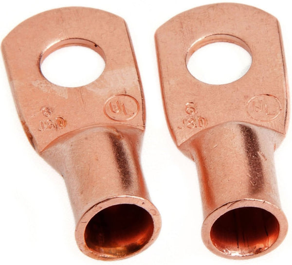Forney 60091 Copper Cable Lugs, Number 6 Cable with 1/4" Stud