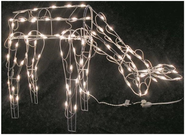 Holiday Basix 13487 3D Pre-Lit Wire Frame Feeding Doe Deer, 42"