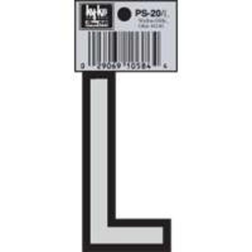 Hy-Ko PS-20/L Vinyl lettering Reflective House Letter L, Size 3-1/4"