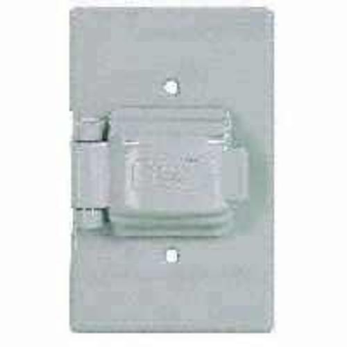 Cooper Wiring S1961 "1-Gang" Non-Metallic Single Receptacle Cover, Gray