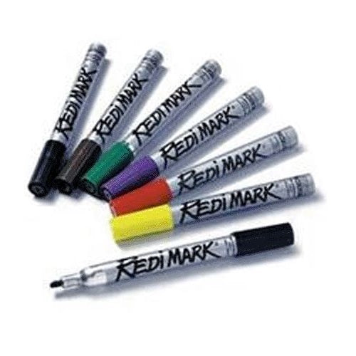 Dixon Ticonderoga 87170 Barrel Redimark Permanent Marker, 6", Black