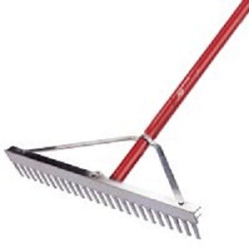 Razor-Back 63136 Landscape Rake, Aluminum, 24 Tines, 66" handle