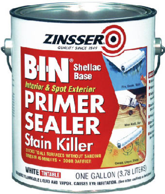 Zinsser 0904 B.I.N. Pigmented Shellac Primer Sealer, 1 Qt, White