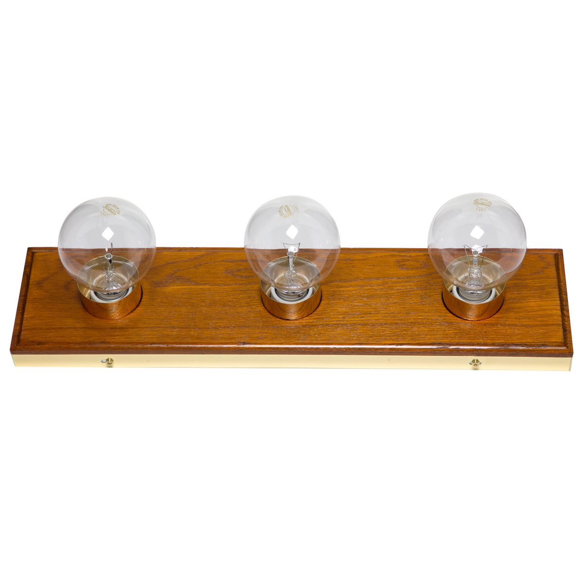 Boston Harbor V1PG033L Vanity Bathroom Light Fixtures, Solid Oak
