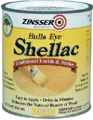 Zinsser 304H Bulls Eye Shellac Finish and Sealer, Clear, 1 Quart