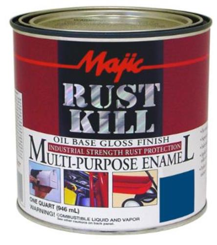 Majic 8-6005-2 Rust Kill Oil Based Enamel, 1 Quart, Royal Blue