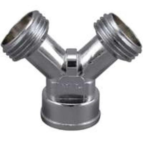 Plumb Pak PP25001 Cast Metal Hose Y Connector, Chrome