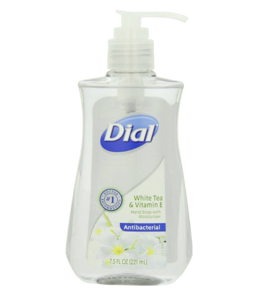Dial 1359285 Antibacterial Liquid Hand Soap, White Tea & Vitamin E, 7.5 Oz
