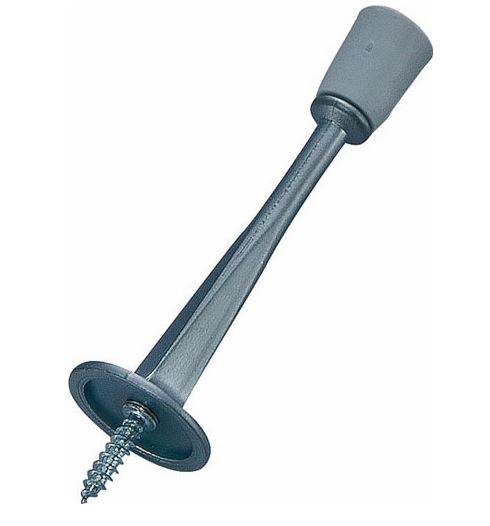 Mintcraft 20-Z026 Rigid Baseboard Doorstop, Satin Chrome
