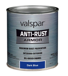 Valspar 044.0021828.005 Anti-Rust Armor Enamel 1 Quart, Dark Blue