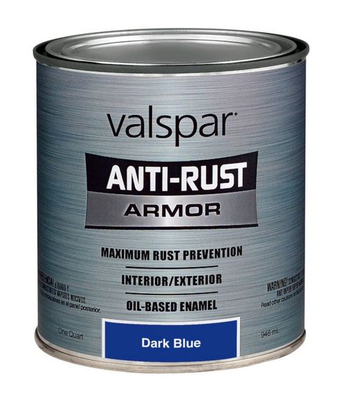 Valspar 044.0021828.005 Anti-Rust Armor Enamel 1 Quart, Dark Blue