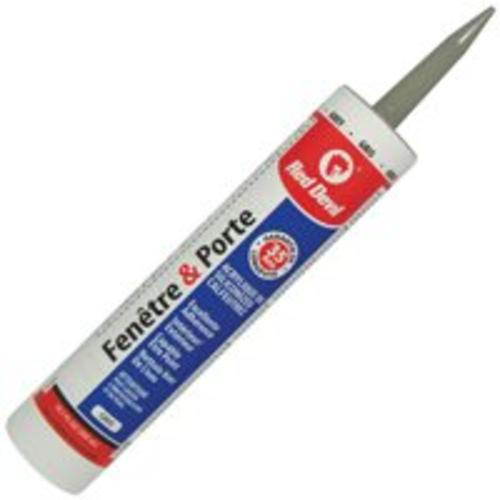 Red Devil 00129CA Siliconized Acrylic Caulk, Grey, 10.1 Oz