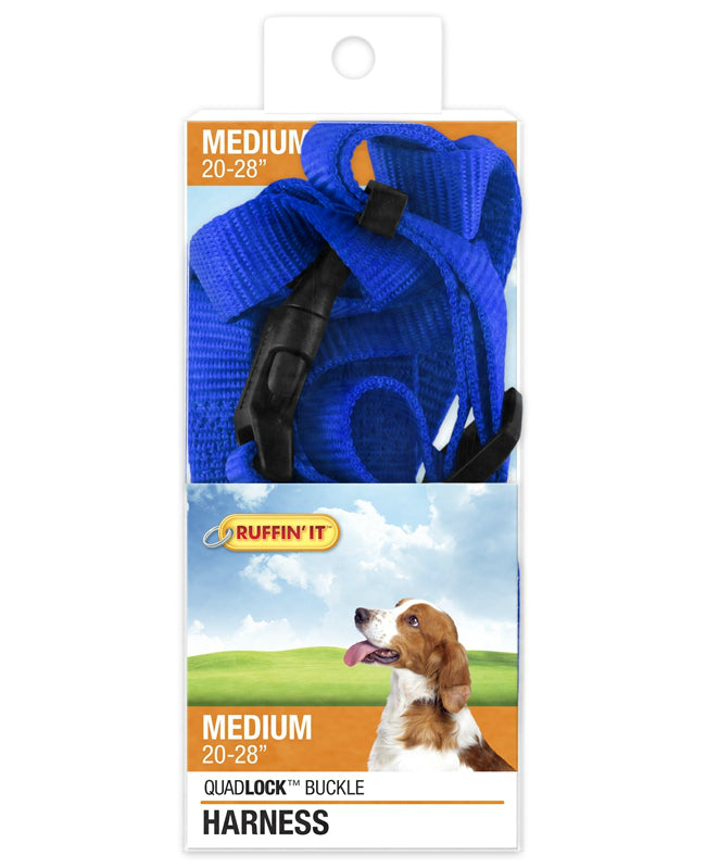 Westminster Pet 7N41473 Ruffin' It Adjustable Dog Harness, Nylon, Assorted Color, 3/4"