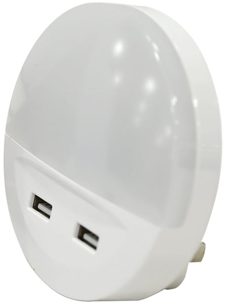 Sylvania 60143 Night Light With USB Ports, .5 Watts, 120 Volts