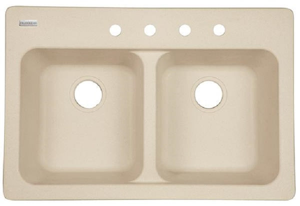 Kindred FTS904BX Double Bowl kitchen  Sink, 9", sand, tectont