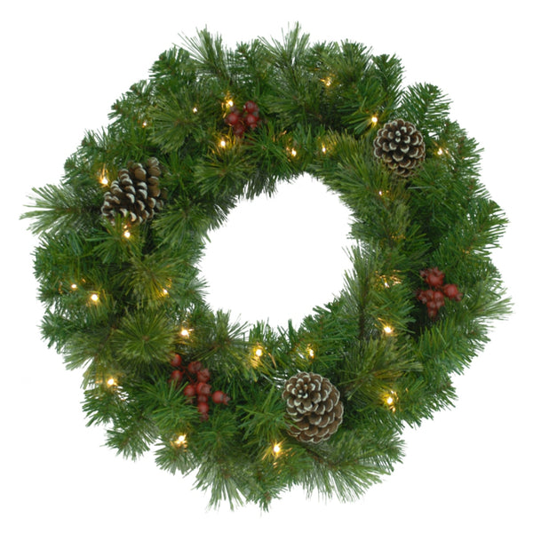 Holiday Bright Lights WRTD-26-BSDWW Christmas Wreath, 26 Inch